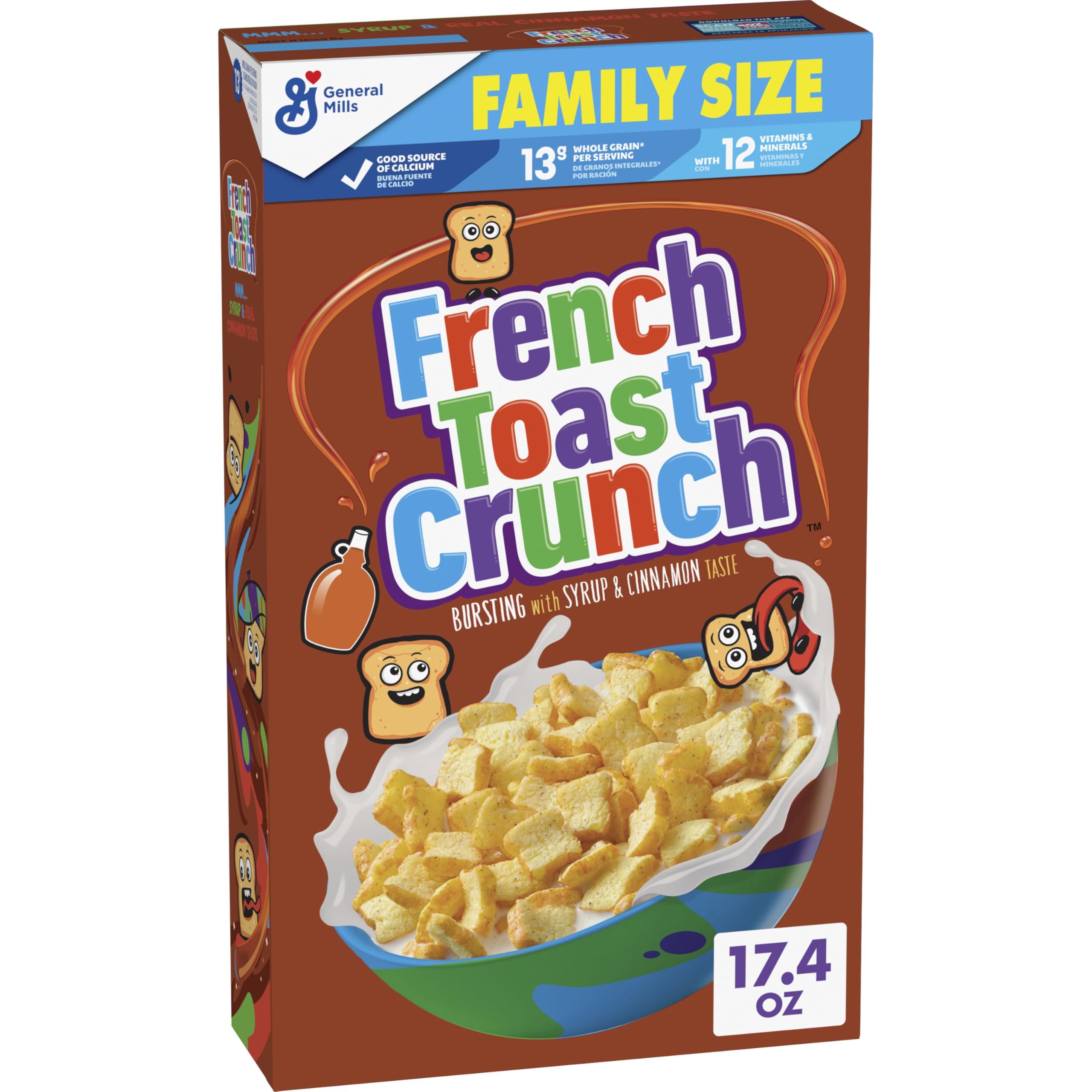 Cinnamon Toast Crunch mini French toast shapes for playful breakfast.
