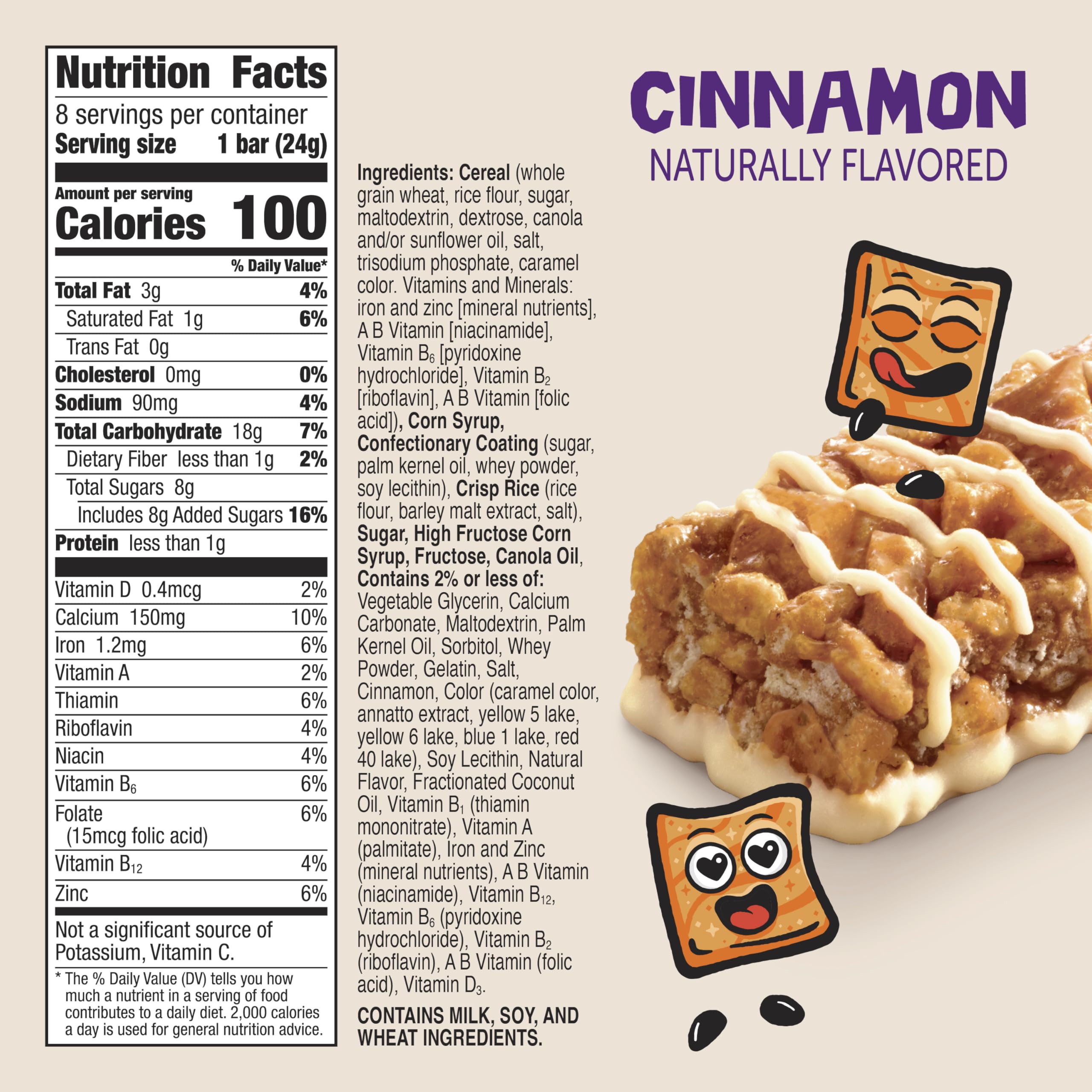 Cinnamon Toast Crunch Treat Bars icing close-up highlighting creamy sweetness
