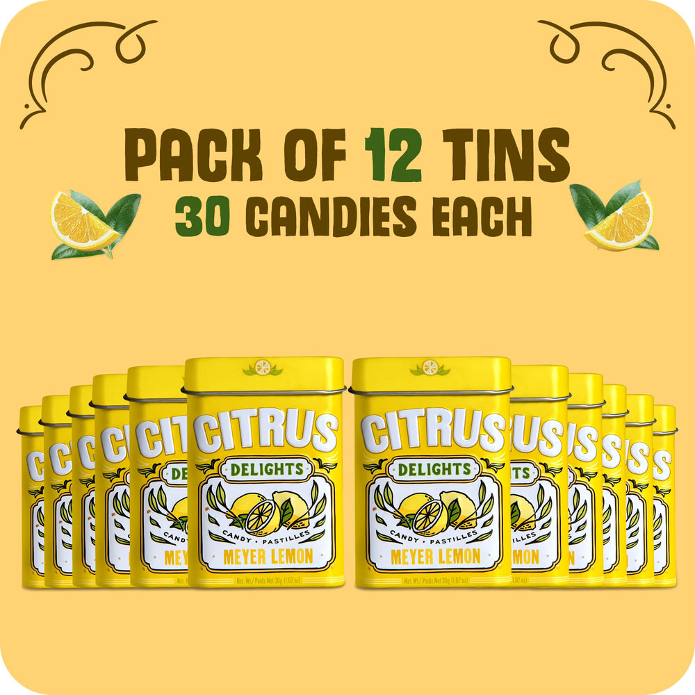 Citrus Delights Meyer Lemon candy ingredients list emphasizes no artificial colors