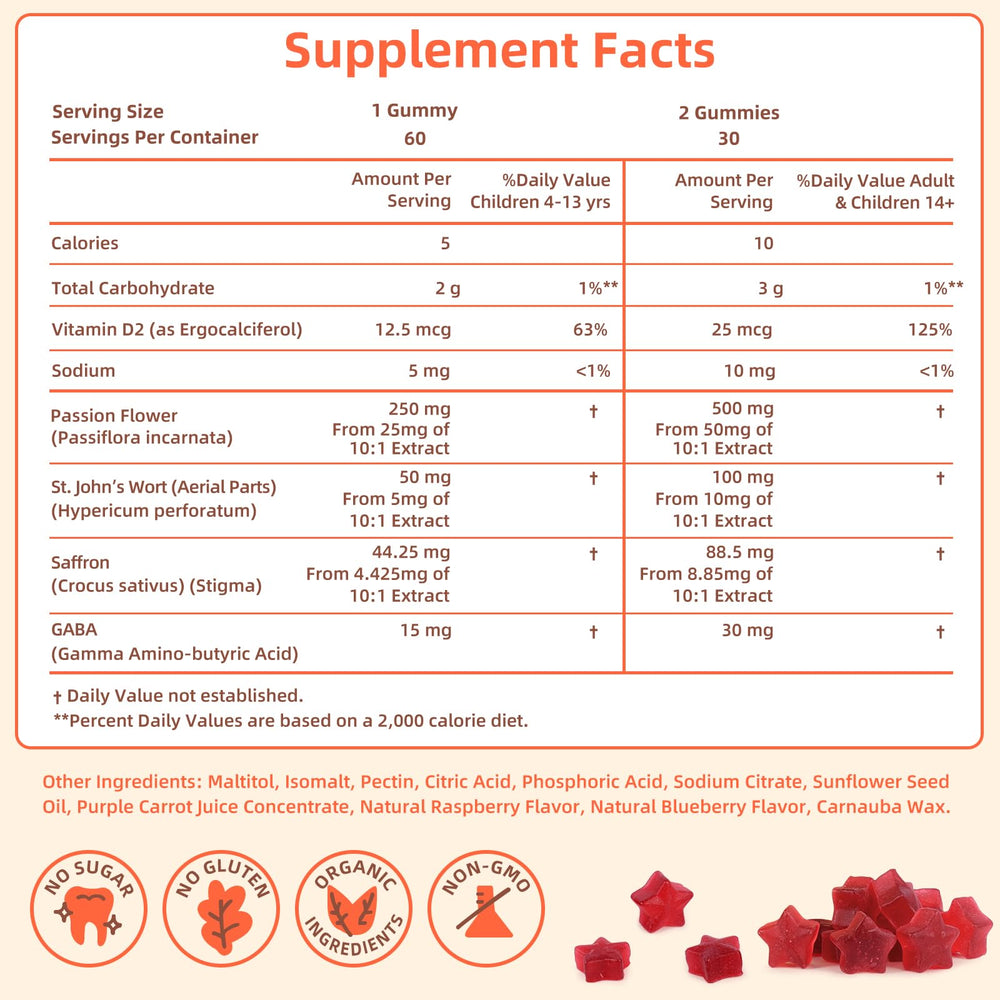 Civavo saffron gummies 30 day supply for kids daily use