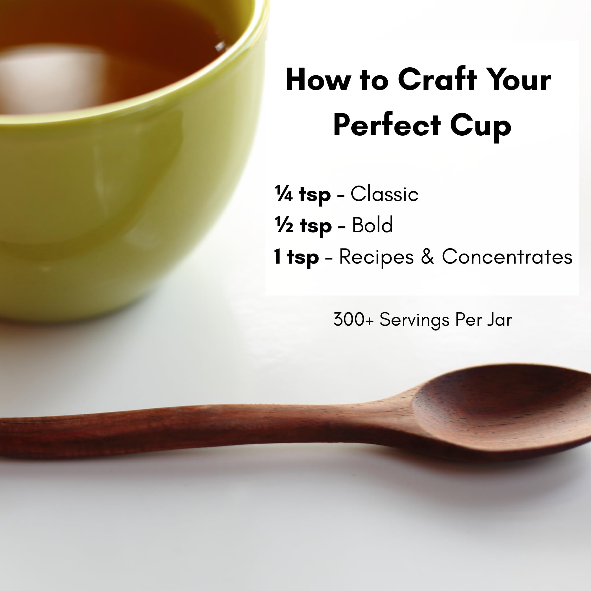 Civilized Coffee Assam powder dissolves in hot water to start your tea fast.
