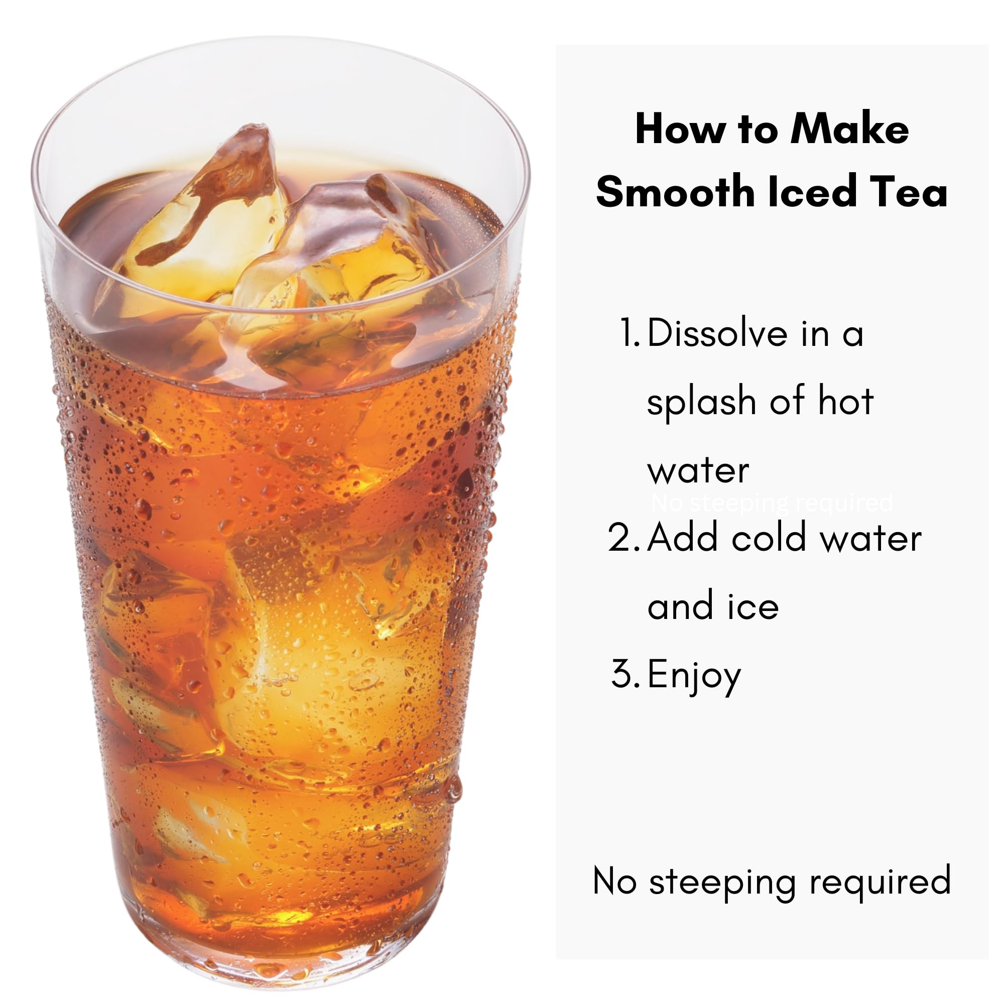 Civilized Coffee Assam powder for iced tea—easy, fast, refreshing.