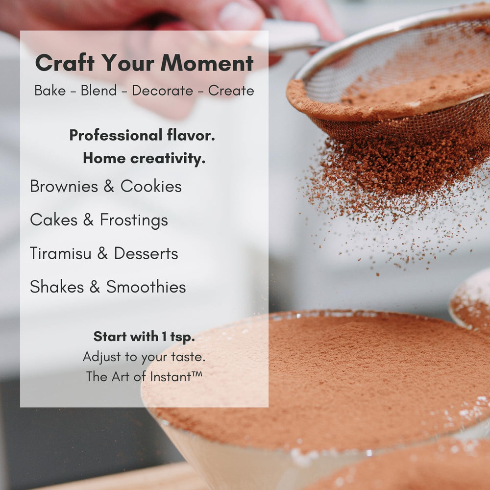 Civilized Coffee Espresso Powder Grande measuring-jar aids precise portions for recipes