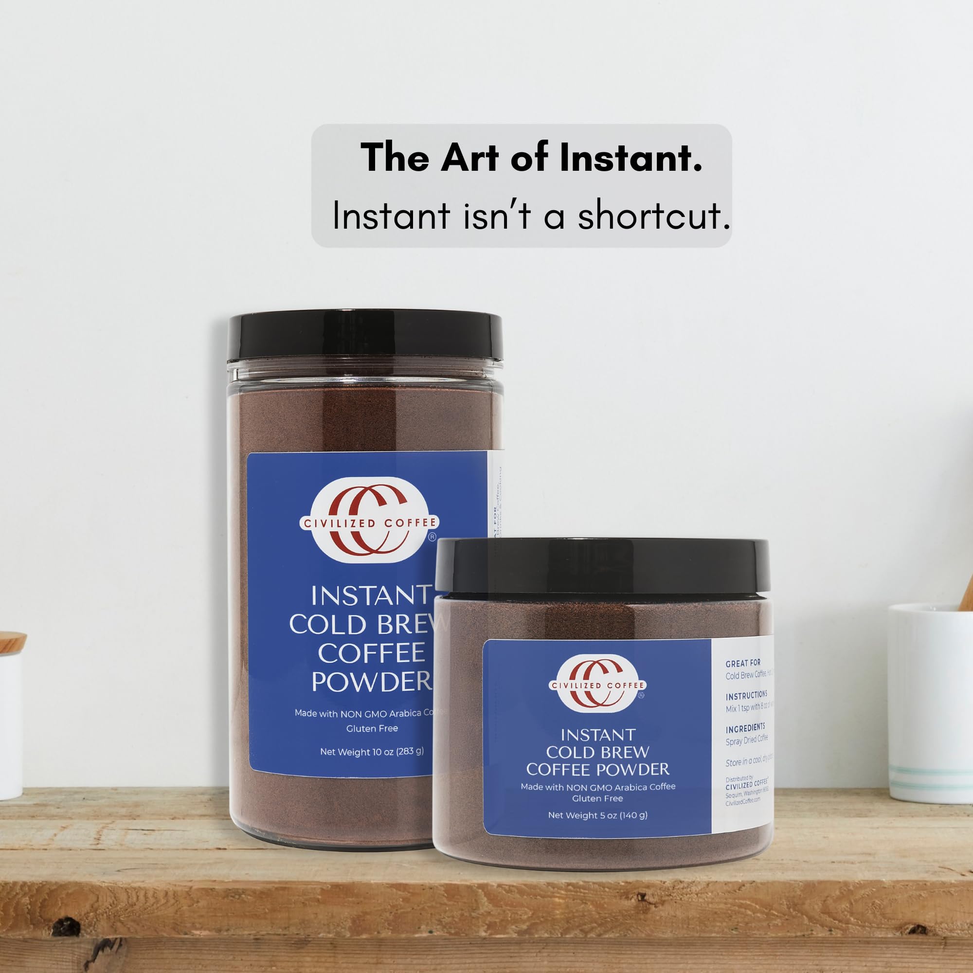 Civilized Coffee flavor notes emphasize dark chocolate and caramel.