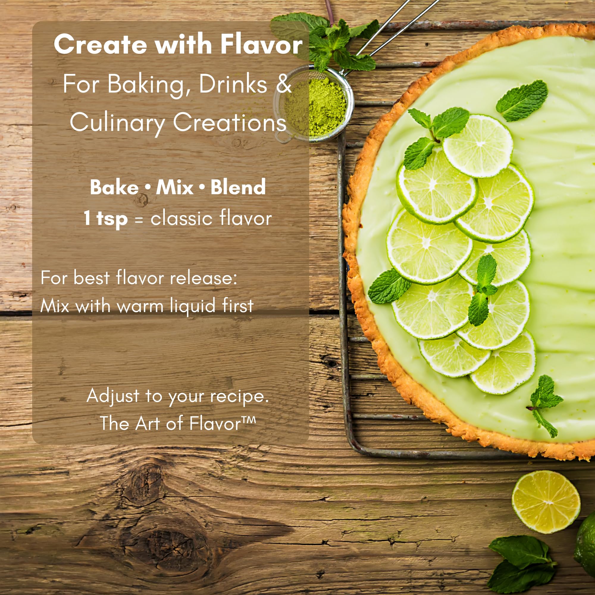 Civilized Coffee lime zest in a glass elevates coffee or tea with citrus notes.