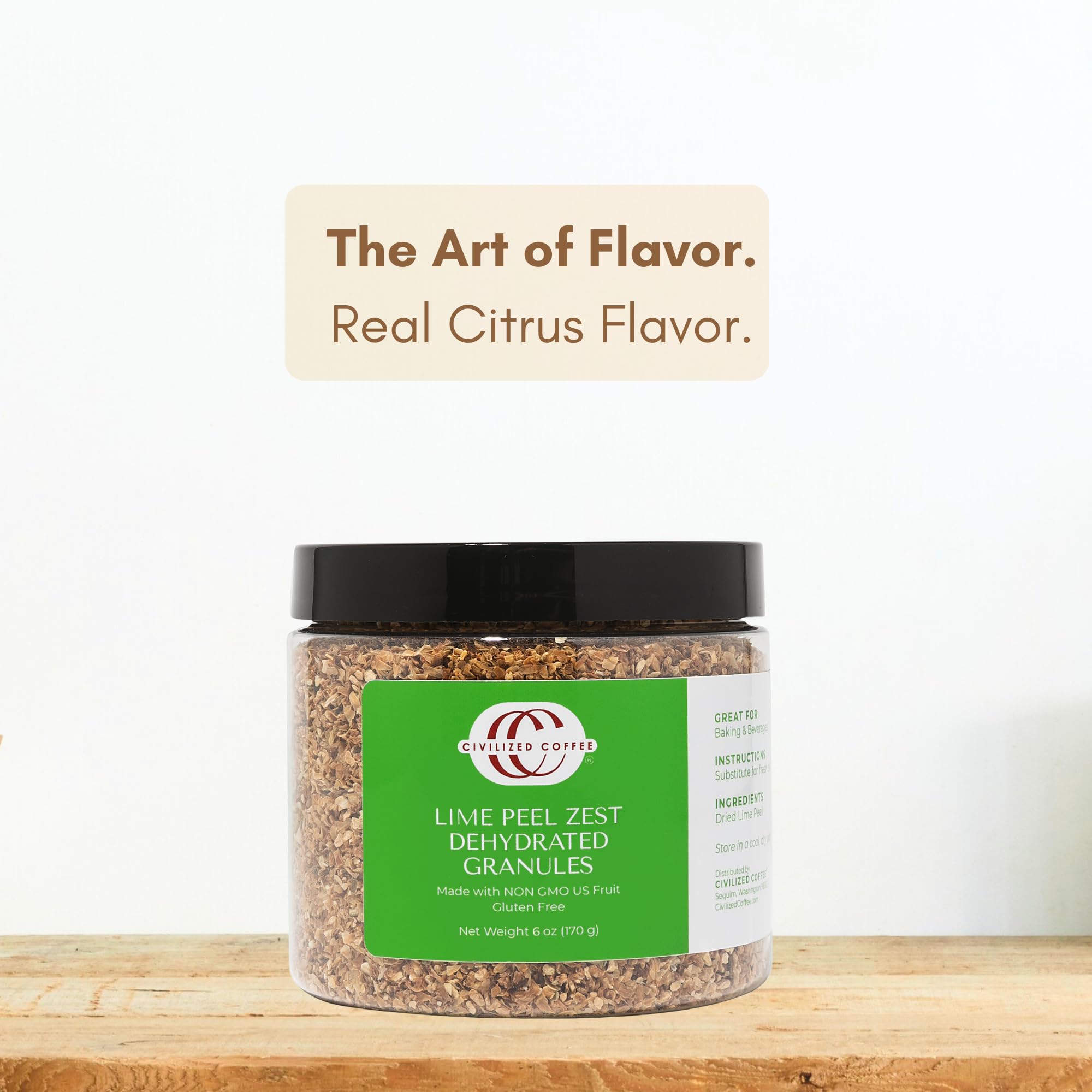 Civilized Coffee lime zest in potpourri for a subtle citrus scent.