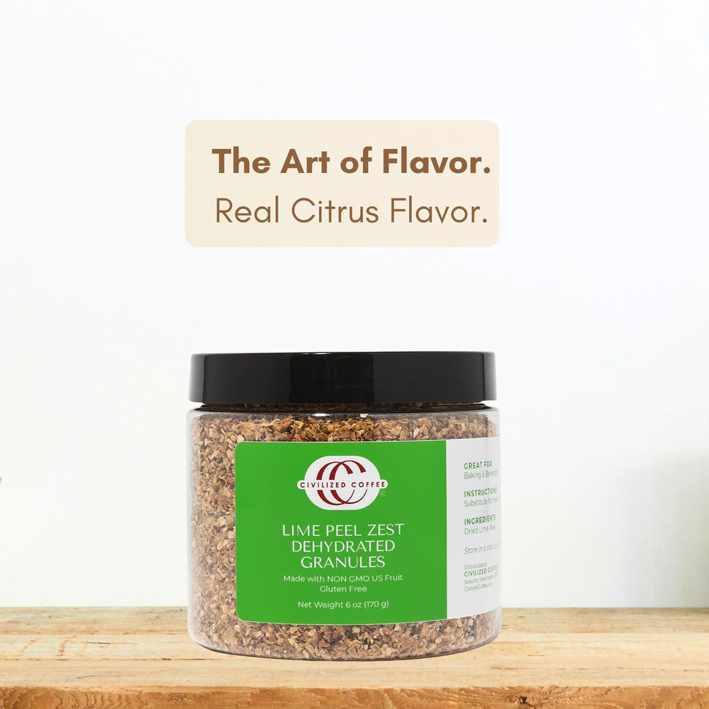 Civilized Coffee lime zest in potpourri for a subtle citrus scent.
