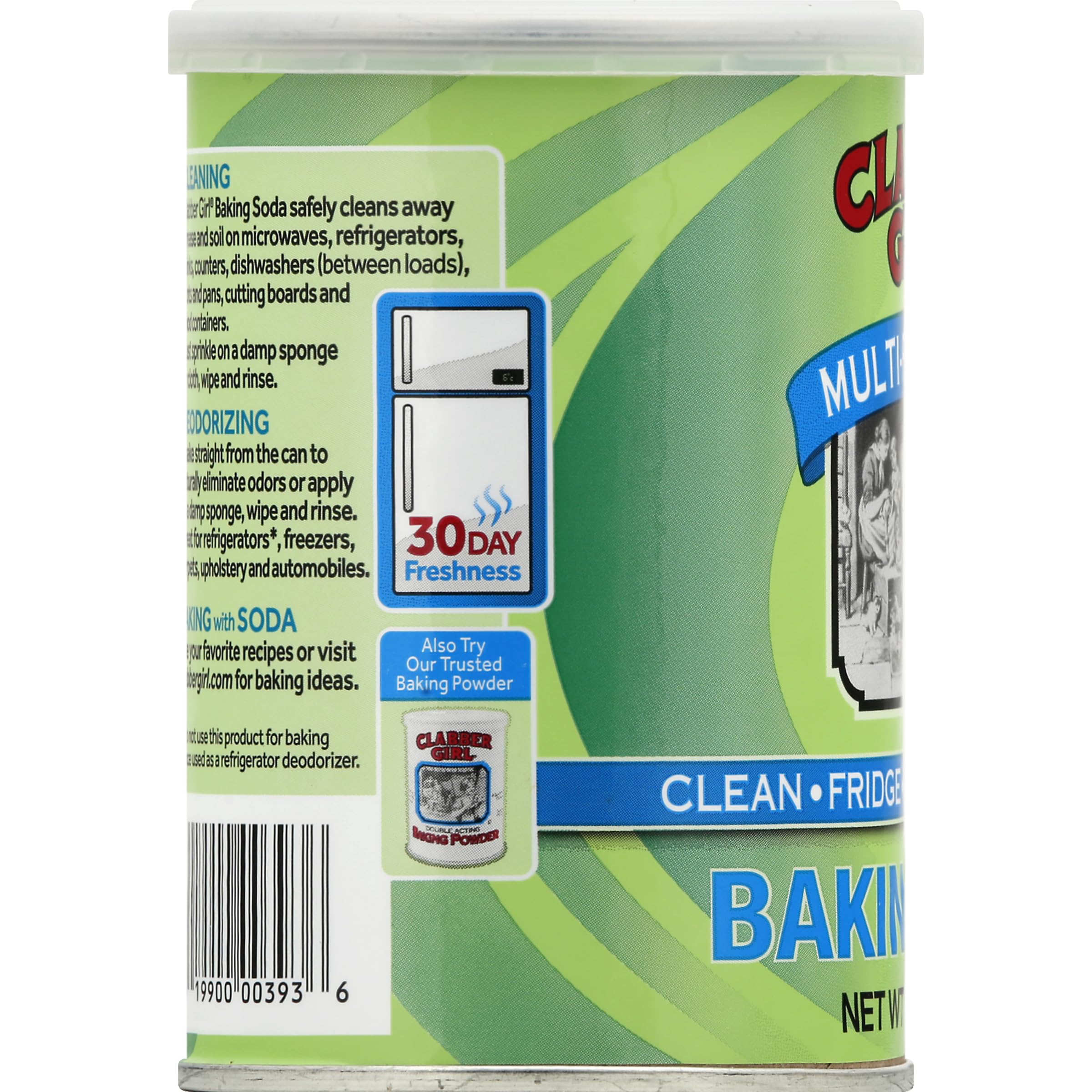 Clabber Girl baking soda in bathroom cleaning routine for tubs.
