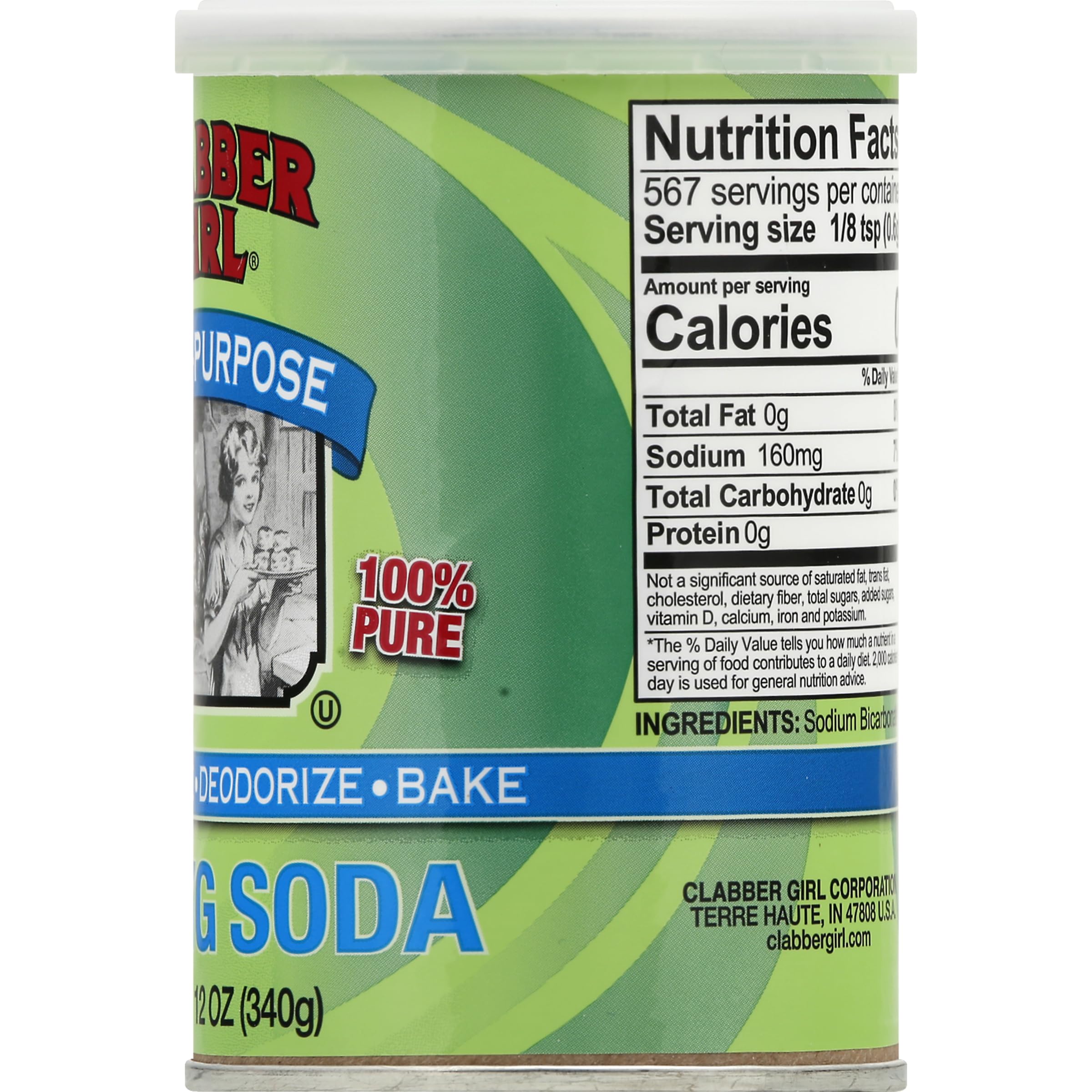 Clabber Girl baking soda on burnt food soak for easier cleaning.