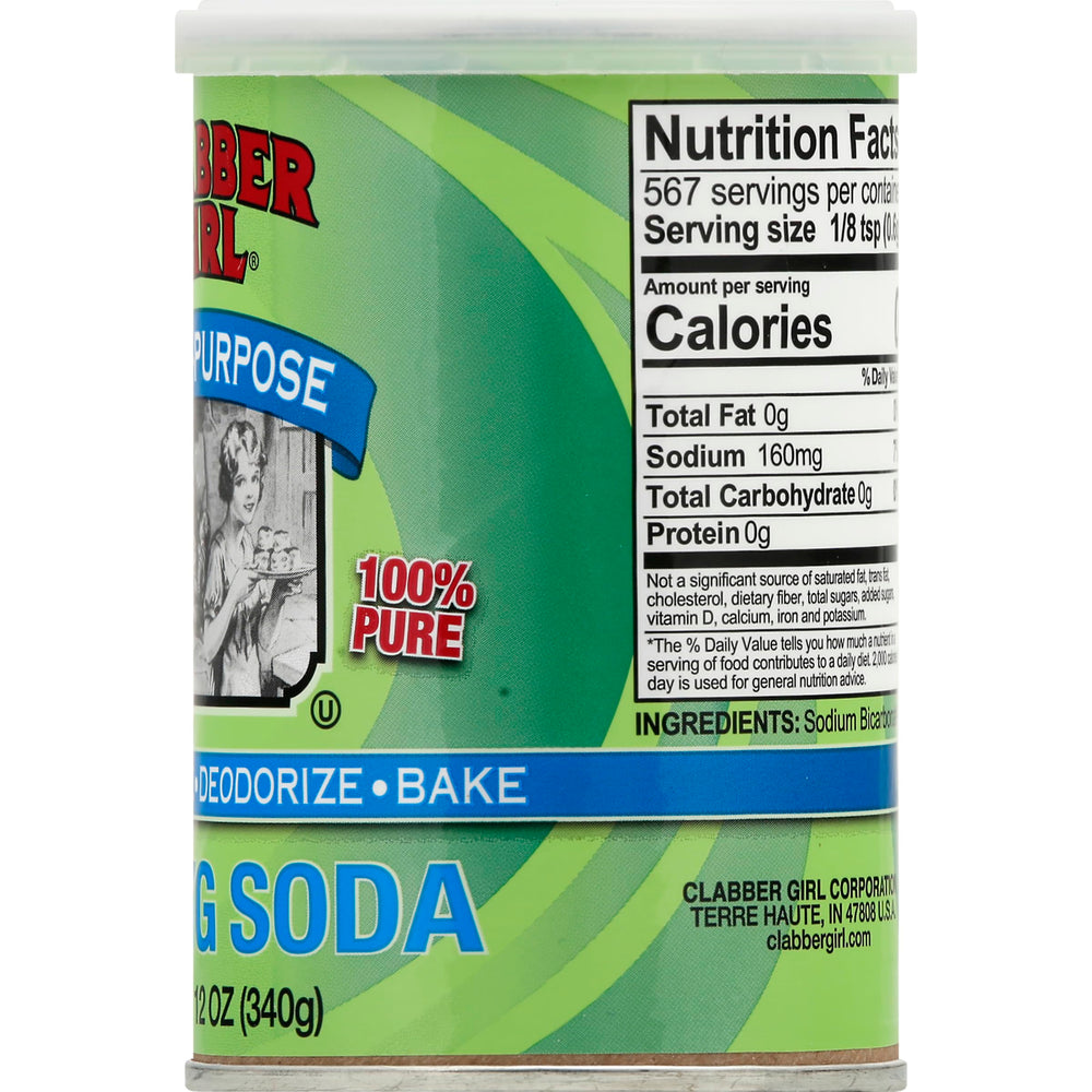 Clabber Girl baking soda on burnt food soak for easier cleaning.