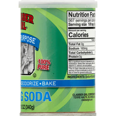 Clabber Girl baking soda on burnt food soak for easier cleaning.
