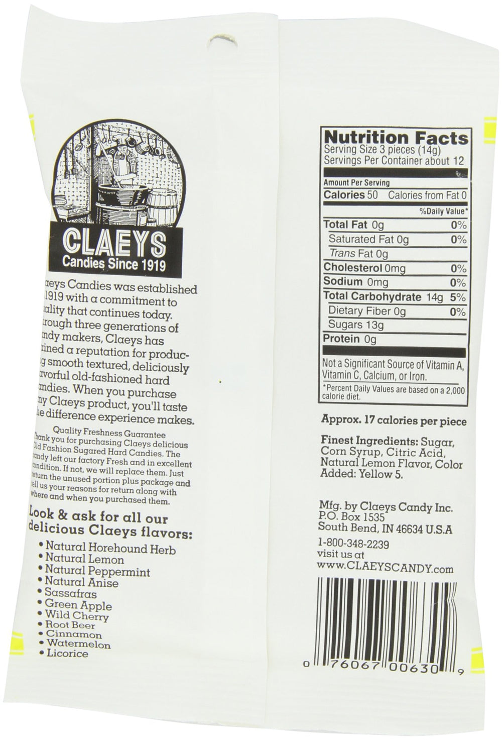 Claey's Lemon Drops close-up highlighting bright lemon flavor and crisp texture