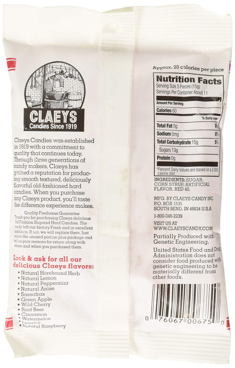 Claeys cinnamon hard candy close-up texture showing glossy finish and spicy aroma.