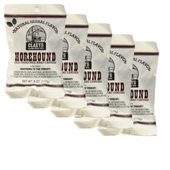 Claeys Horehound hard candy 5-pack front view, convenient on-the-go snacking.