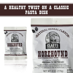Claeys Horehound hard candy box-front view for sharing at work.
