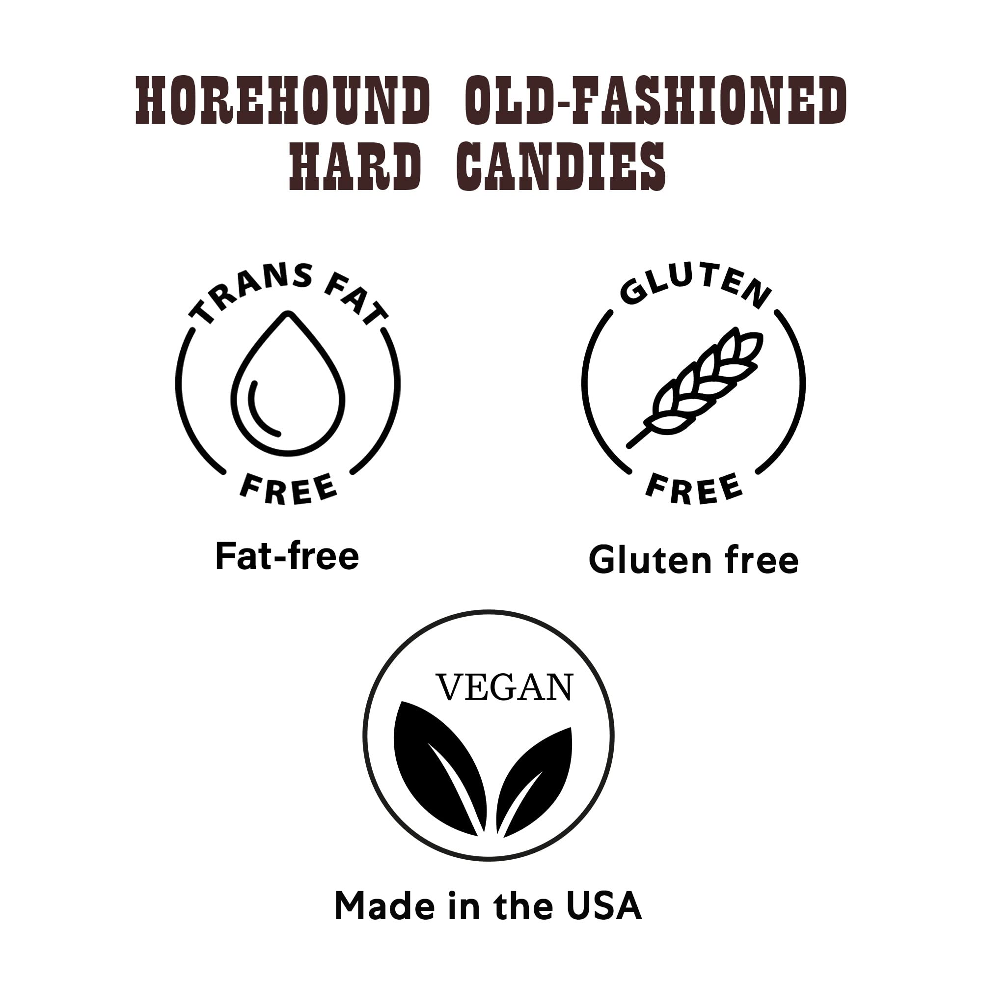 Claeys Horehound hard candy three-pack display invites quick, tasty breaks.