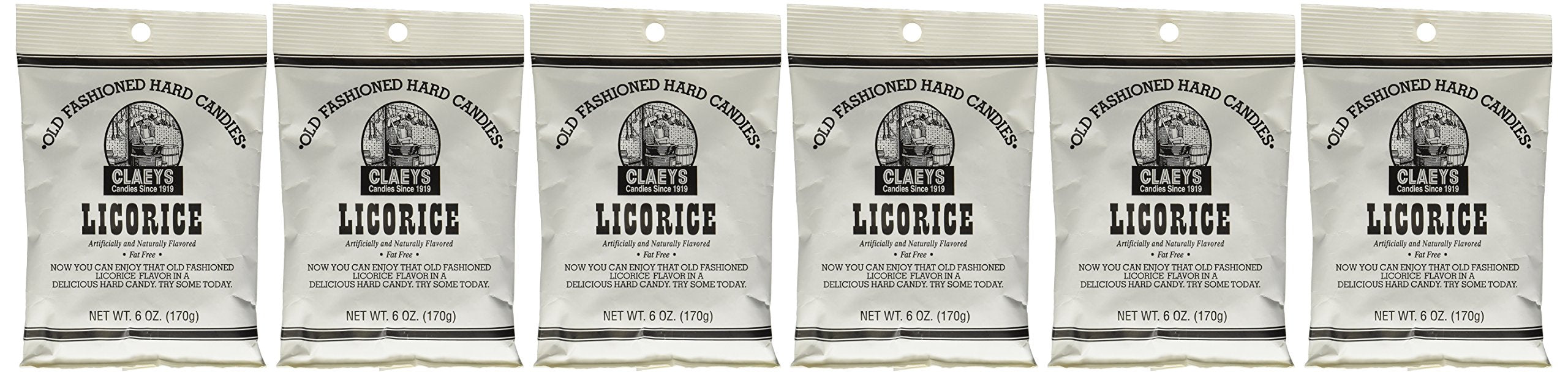 Claeys Licorice old-fashioned hard candy bag shows classic flavor for snacking.