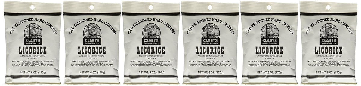 Claeys Licorice old-fashioned hard candy bag shows classic flavor for snacking.