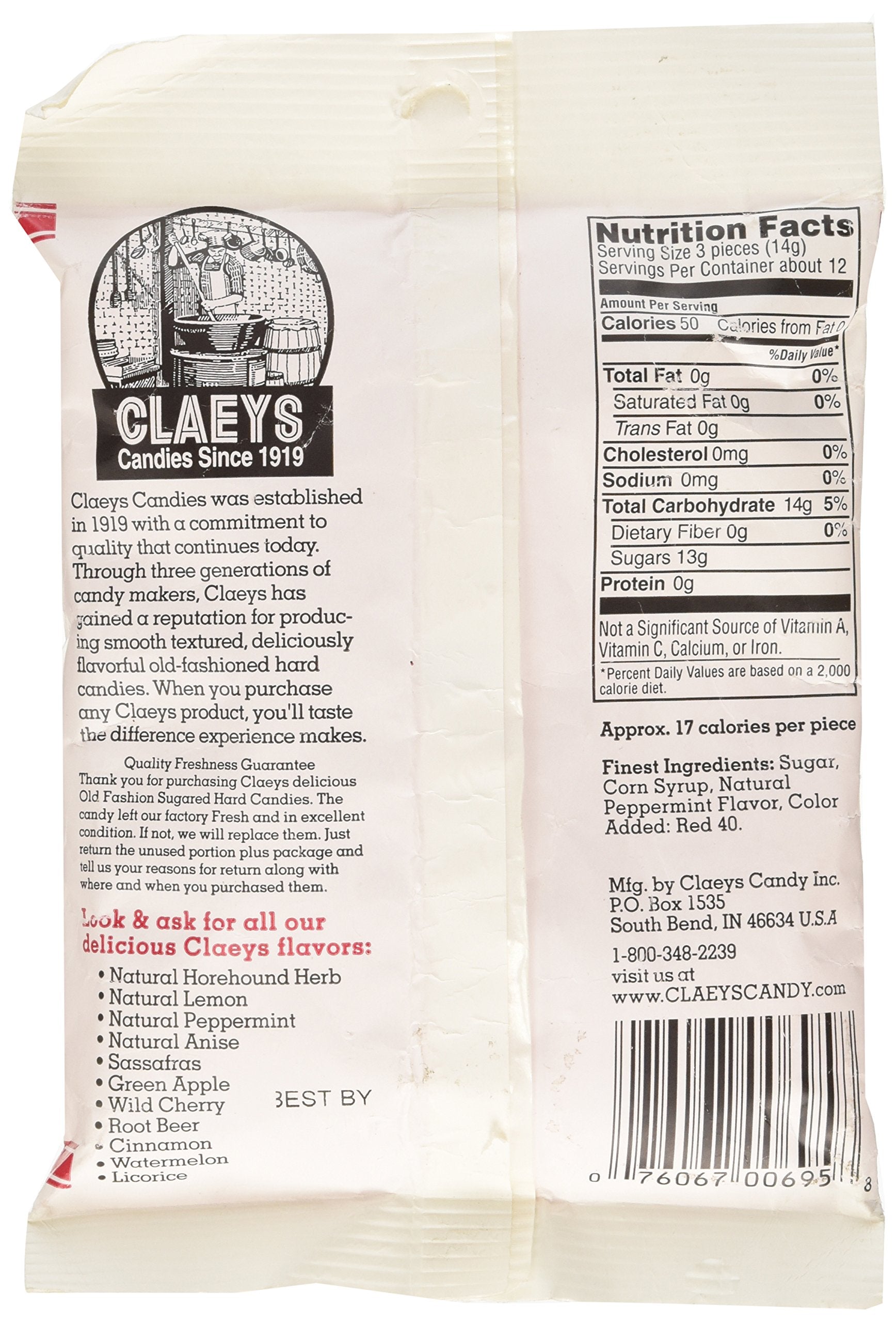 Claey's peppermint hard candy spill showcases easy sharing and snacking.