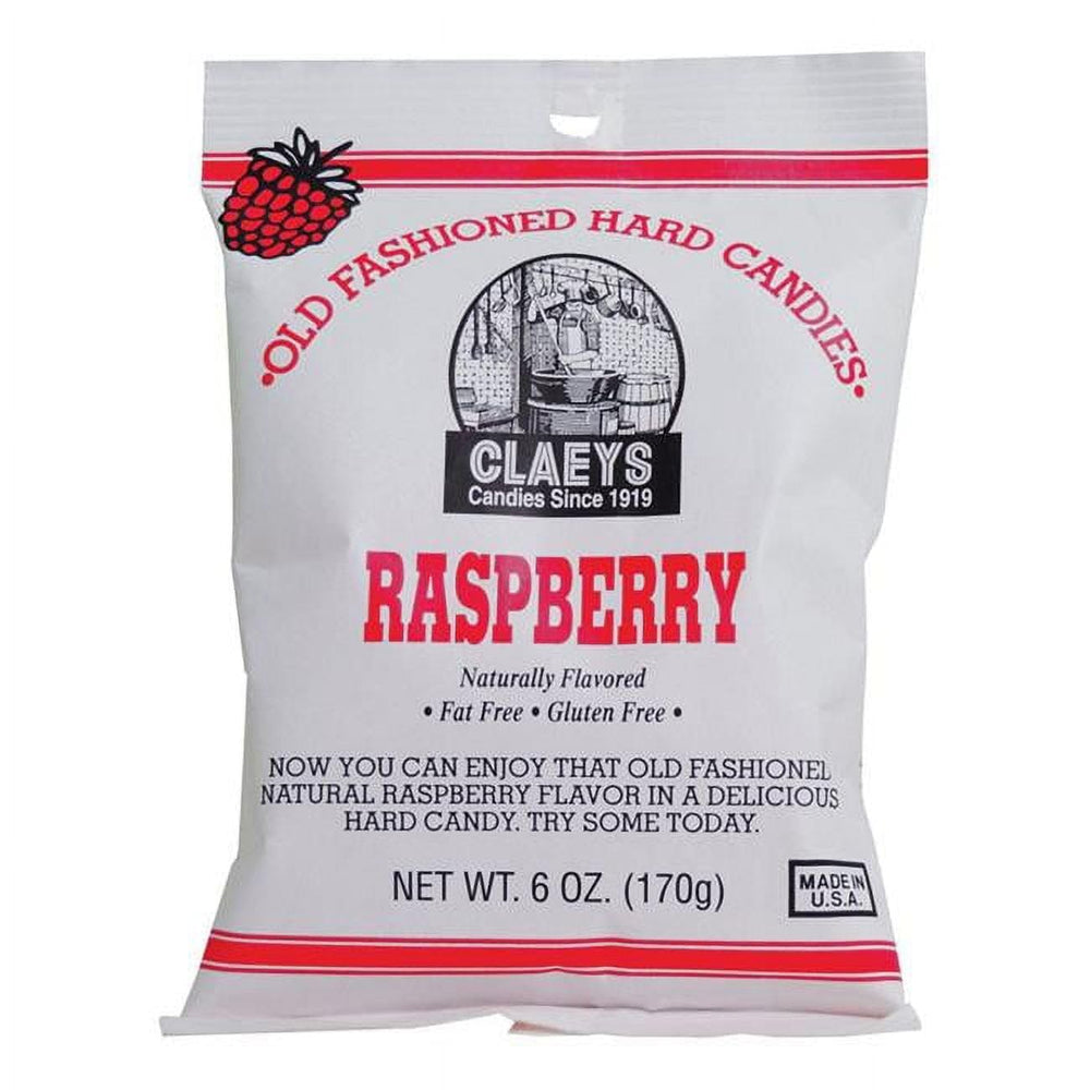 Claeys Raspberry Old Fashioned Candies for portable, on-the-go snacking and gift-worthy sweetness.
