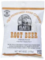 Claeys Root Beer Drops 6oz bottle front, convenient flavor for quick drinks.