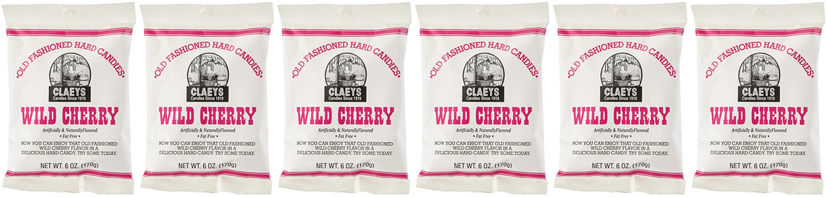 Claeys Wild Cherry hard candy unwrapped pieces for a quick flavor lift.