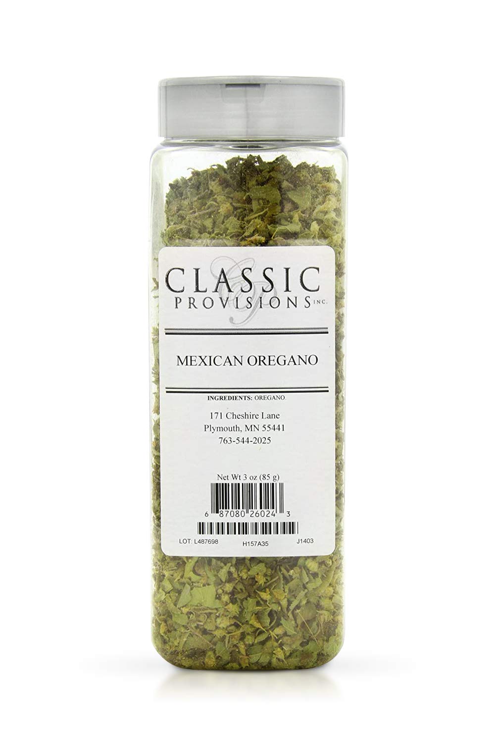 Classic Provisions Spices Mexican oregano whole leaves 3oz bottle for vibrant Mexican dishes