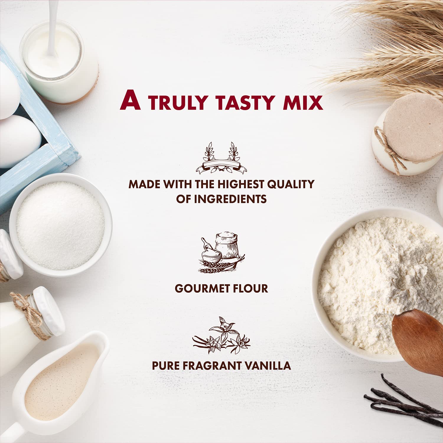 Stack of waffles and pancakes made with Classique Fare mix, versatile breakfast.