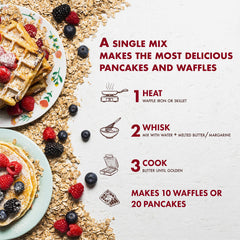 Golden waffles cooking on a hot griddle for crisp, fluffy results with Classique Fare.