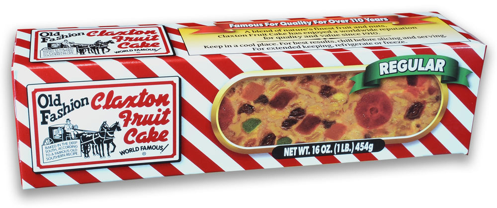 Claxton Fruit Cake whole 1lb loaf, ideal for holiday celebrations.