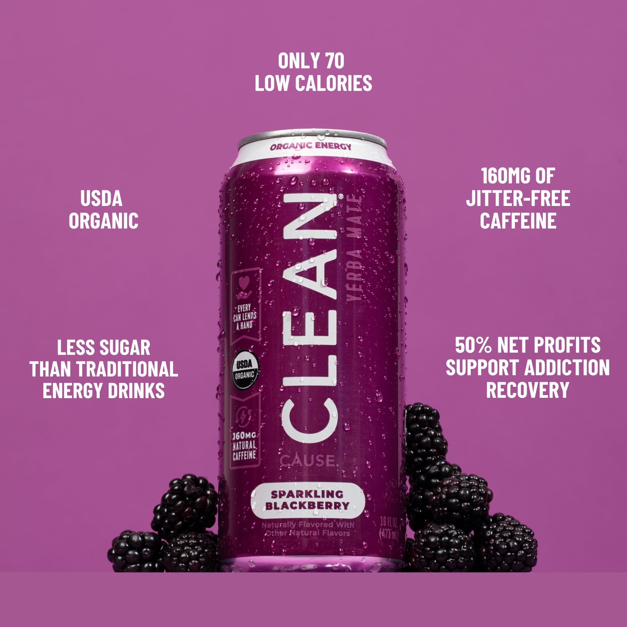 USDA Organic seal on CLEAN CAUSE Yerba Mate packaging