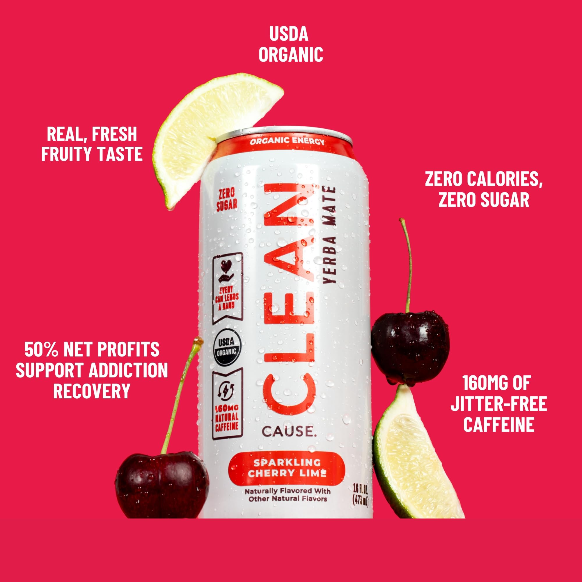 CLEAN CAUSE USDA Organic seal on the can highlights organic ingredients