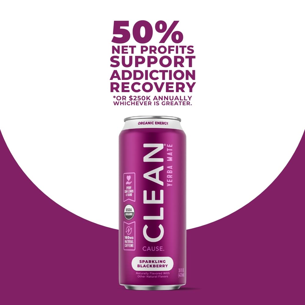 Clean Cause social impact label points to addiction recovery support.