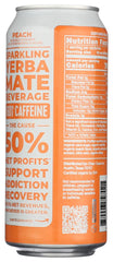 Clean Cause Yerba Mate Energy Drink Peach pour reveals vibrant color