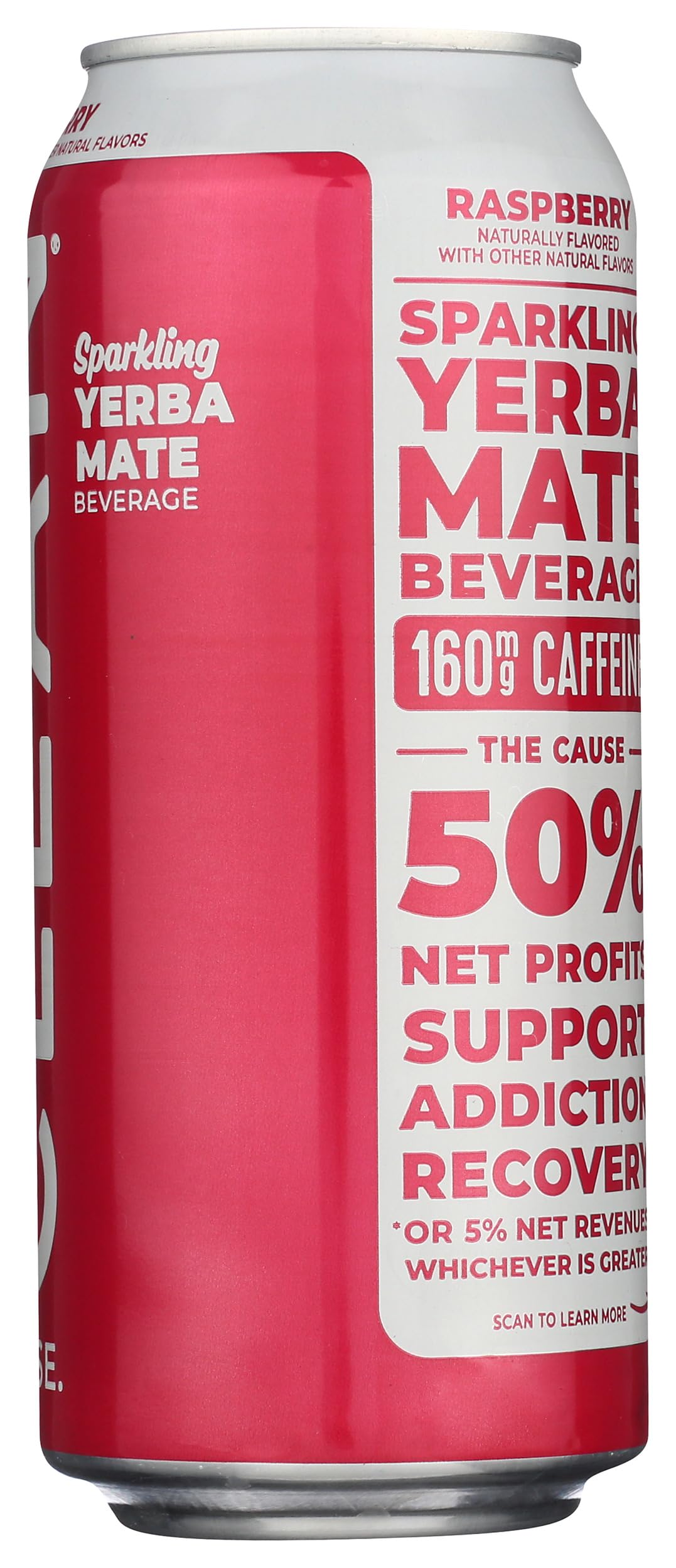 Clean Cause Raspberry Yerba Mate supports recovery funding through giveback program.