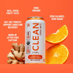 Zero sugar and zero calories on Clean Cause can