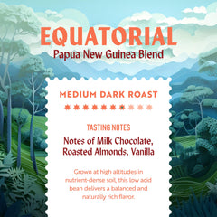 Clean Coffee Co. roasted almond notes image, warm, nutty finish suggested.
