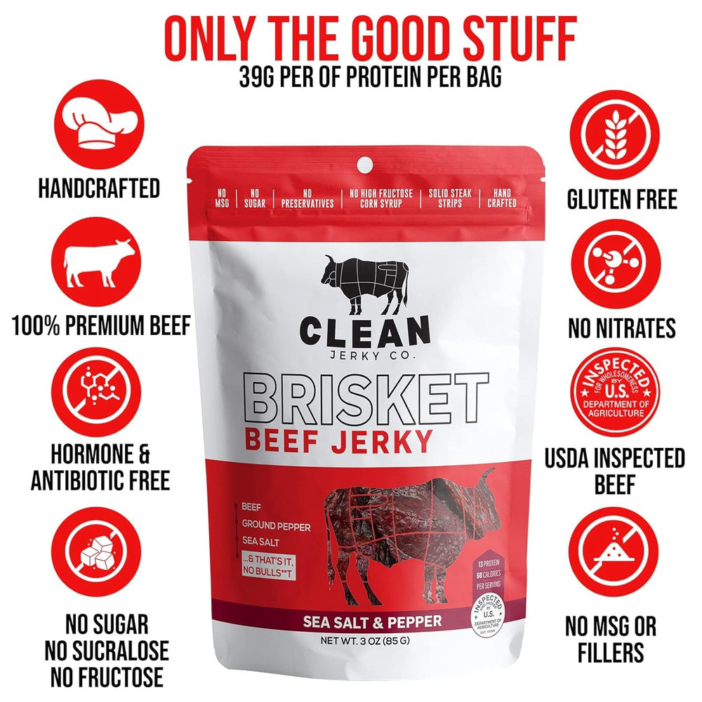 Clean Jerky Co USA-made label close-up signals domestic craftsmanship