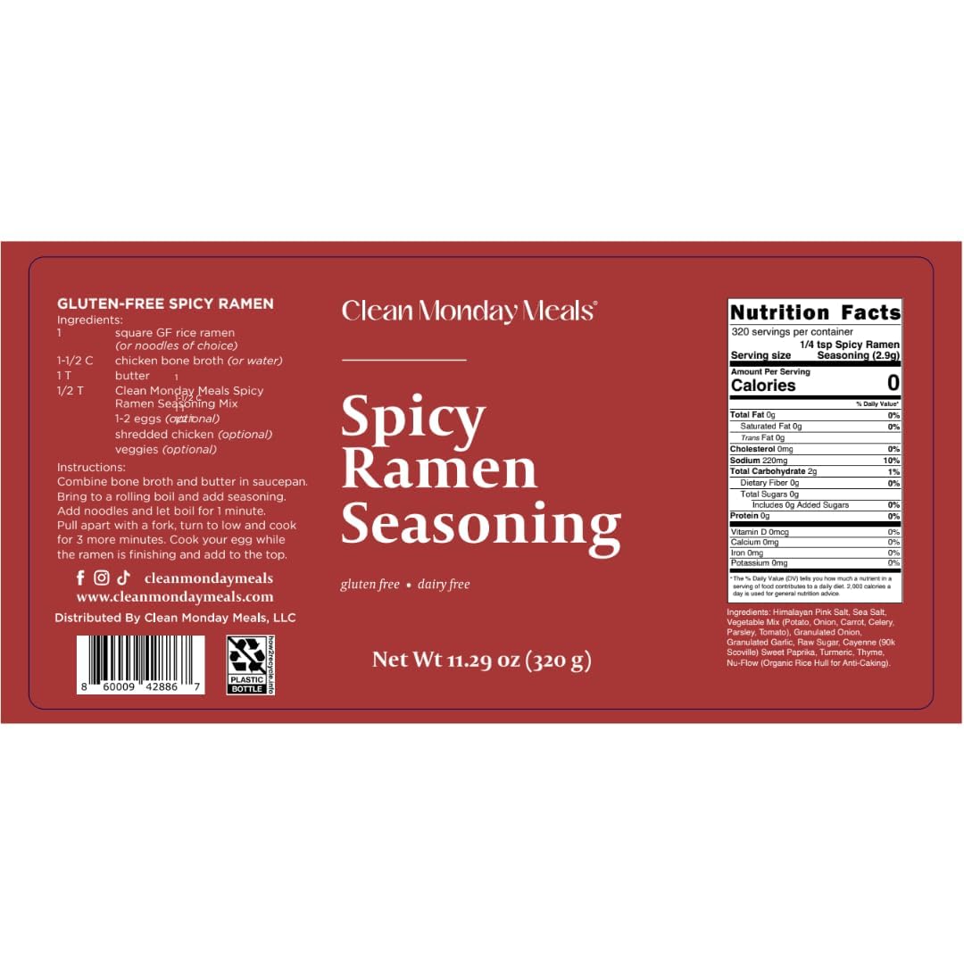 Clean Monday Meals ramen kitchen prep action, simple meal planning.