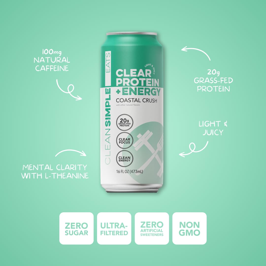 Clean Simple Eats Coastal Crush label closeup emphasizes coconut notes.