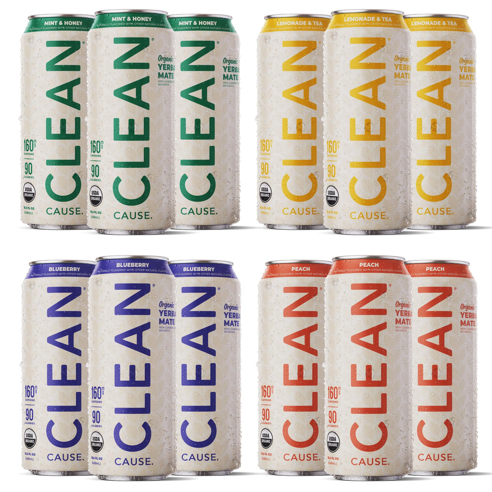 Clean Cause 12-pack case packaging showcases convenience for on-the-go routines.