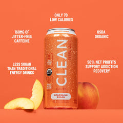 Clean Cause USDA Organic ingredients label highlights natural plant based energy