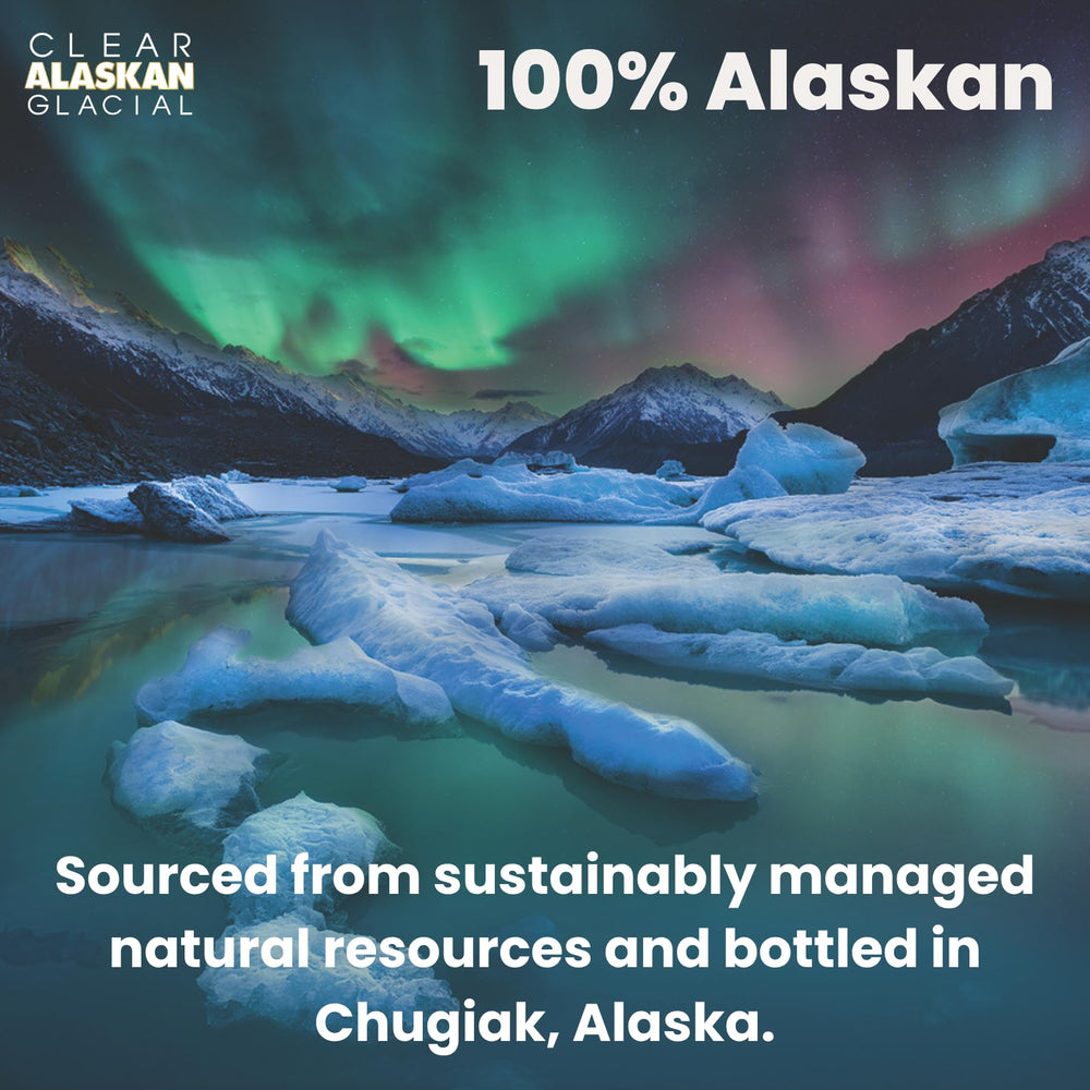 Clear Alaskan Glacial water earned a taste award for its balanced, refreshing profile