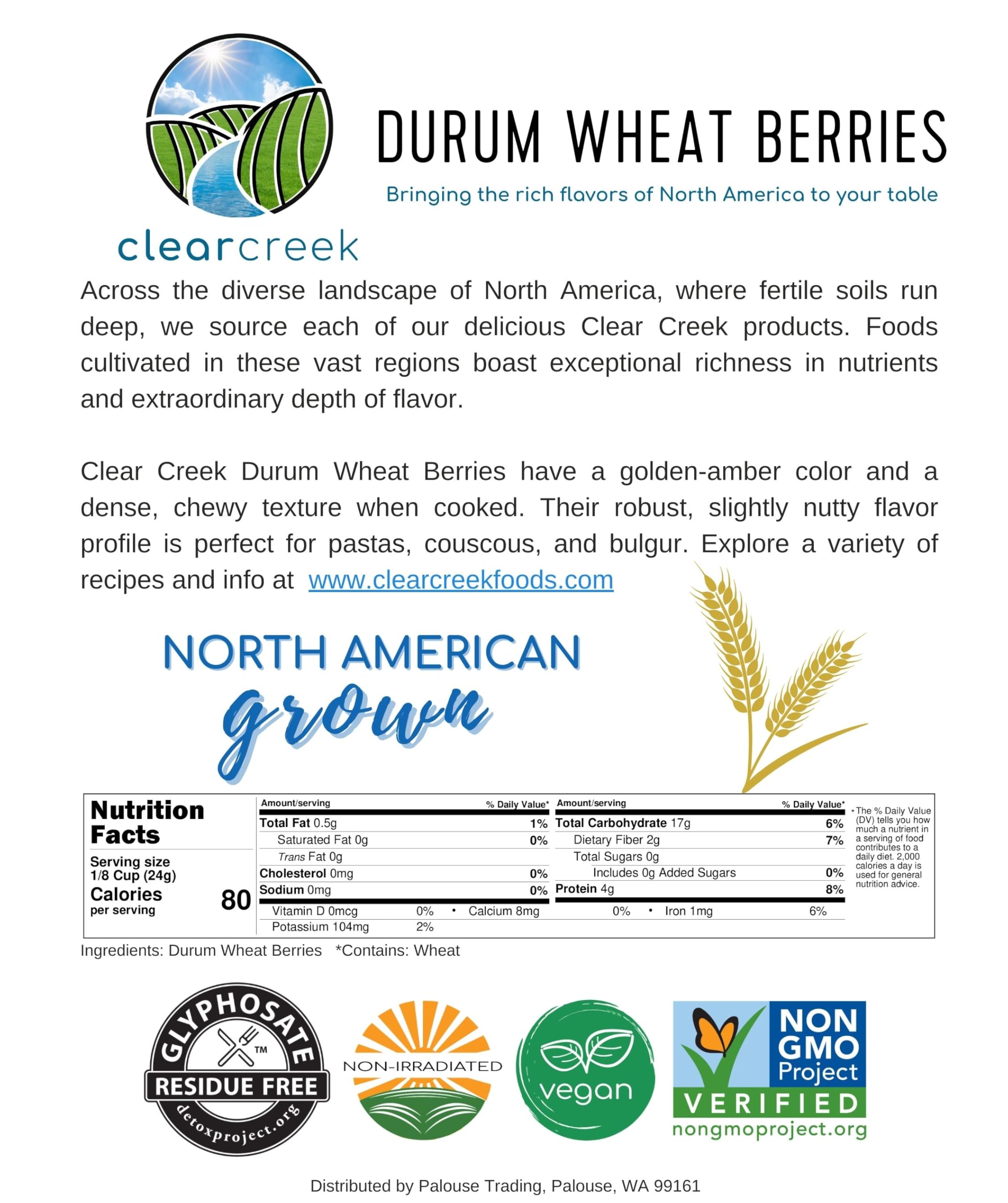 Grain bowl and soup ideas featuring Clear Creek durum berries.