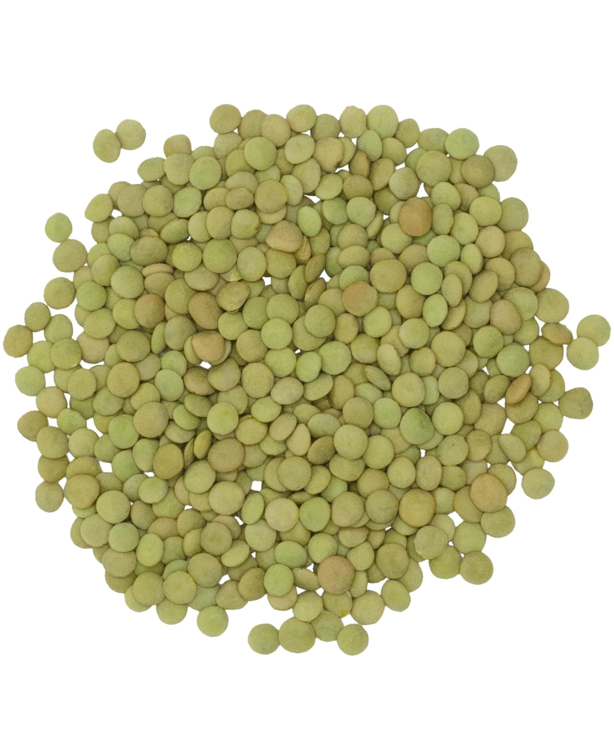 CLEAR CREEK Green Lentils dry lentils close-up ideal for fast weeknight meals.