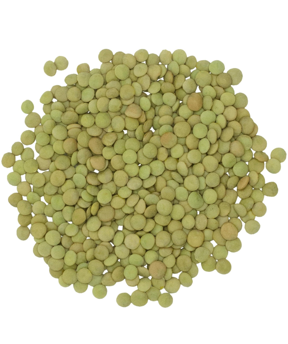 CLEAR CREEK Green Lentils dry lentils close-up ideal for fast weeknight meals.