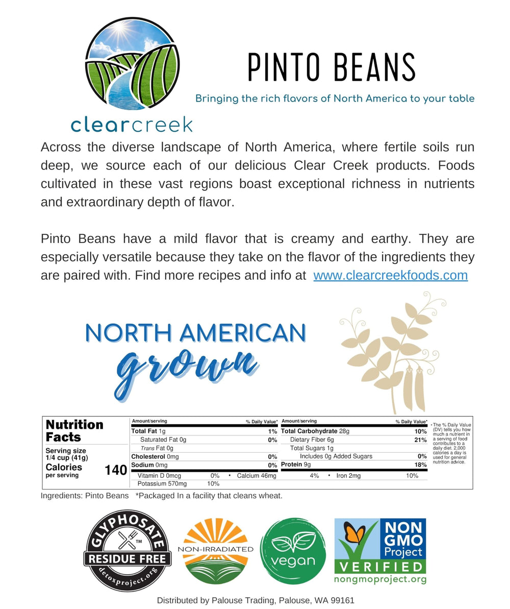 Clear Creek Pinto Beans soaking before cooking to improve texture