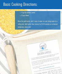 CLEAR CREEK Yellow Lentils rinse under cool water