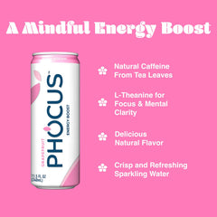 PHOCUS grapefruit can on a desk signals quick energy for work.