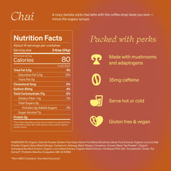 Clevr chai latte measuring scoop ready to portion the perfect mix.